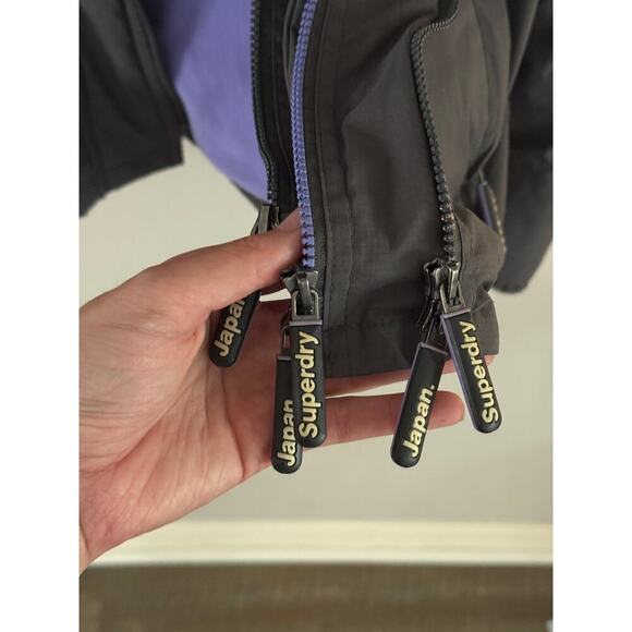 Superdry Women’s M Original Windcheater Japan Jacket Grey/Lavender Windbreaker - Picture 6 of 9
